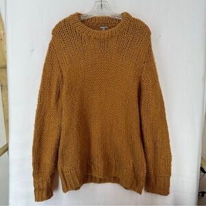 Charlotte Russe Knit Pullover Crewneck Sweater Large Orange